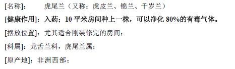 虎尾兰
